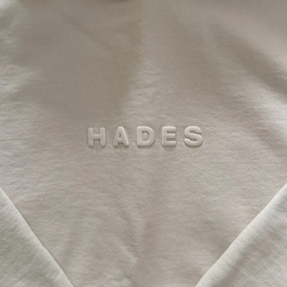 HADES LA Drip puff printed hoodie in off white UNISEX. Men's size S Streewear